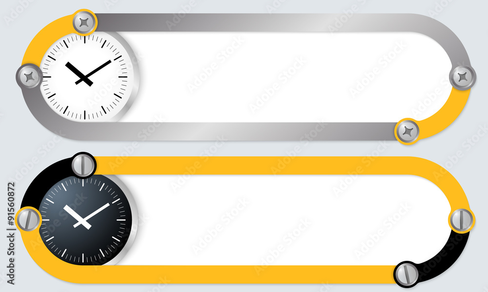 Poster two abstract frames for your text and watches