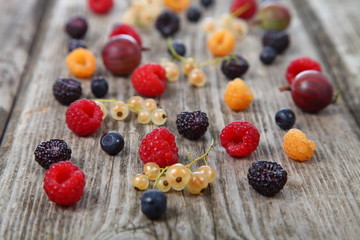 Different ripe berries