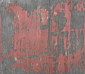 Grey wood texture with red paint
