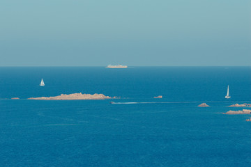 Bay with yachts. Porto cervo Italy
