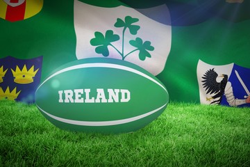 Composite image of ireland rugby ball
