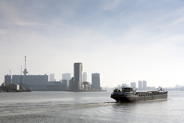 Barge on the river Meuse