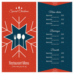 Special Christmas festive menu design