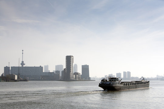 Barge On The River Meuse