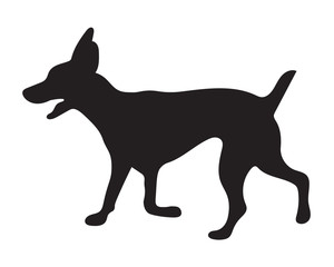 black silhouette of dog