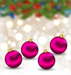 Christmas background with glass balls