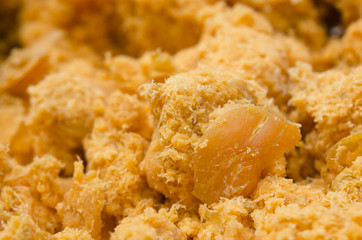 Grinded and sliced raw carrot for beta carotene extraction process