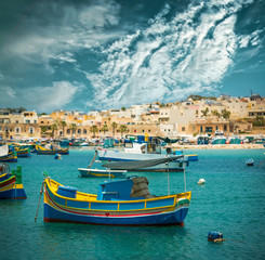 fishing boats near village of Marsaxlokk