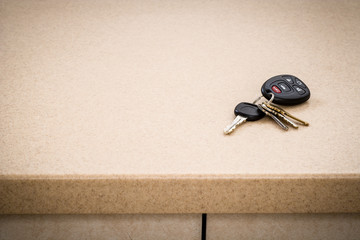 Kitchen Counter with car keys