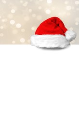 red santa claus Cap on white board