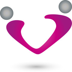 Zwei Personen Logo, Menschen