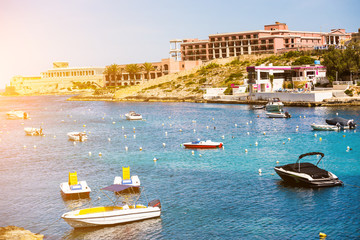 plan wiev on the bay near Valletta