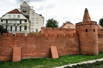 Fototapeta na wymiar Barbacan in Warsaw