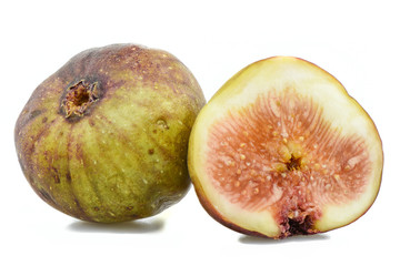 Fruits figs on white background