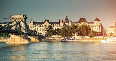 bridge on the Danube river