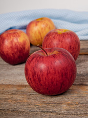 Apples on an old wooden table