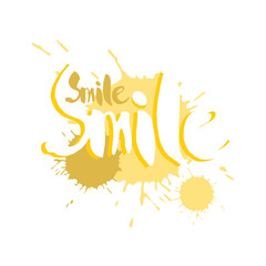 Smile inscription.