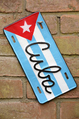 Cuba flag sign