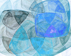 Abstract fractal design in blue.