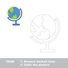 Find hidden globe restoring dashed line.