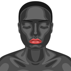 Fashion Beautiful Female with red Lips