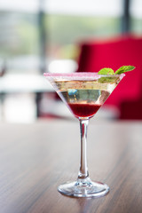 Cocktail glasse with mint