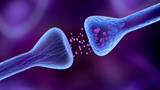 Inside the brain - Active receptor closeup view 