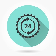 24 hour service icon