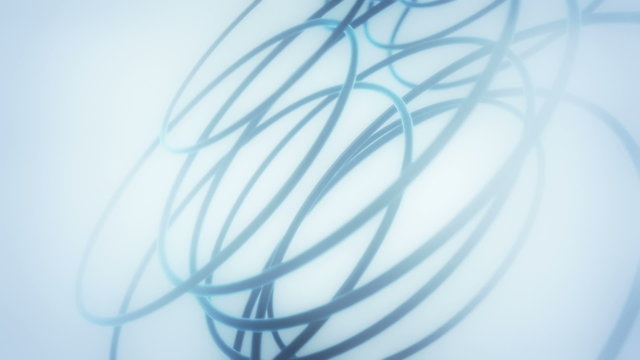 Animated metal rings. Seamless loop