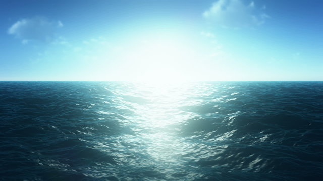 Calm over waves. Looping animation