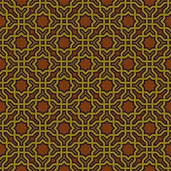 Arabesque pattern in Arabian style, Seamless vector background, Dark Wallpaper