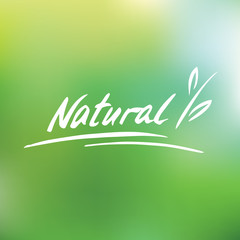 Handwritten vector logo. Natural.