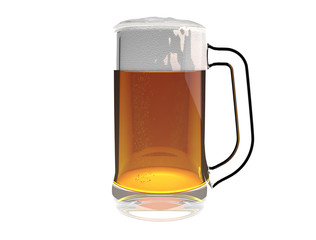 Beer mug isolated on a white background