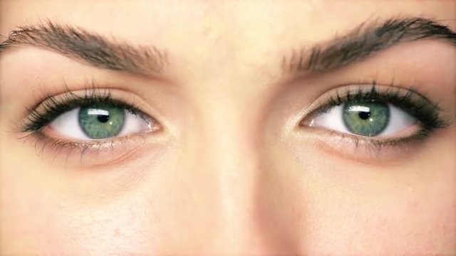Macro Close-up eye blinking