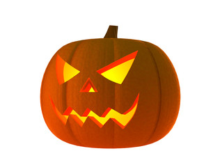 Halloween pumpkin with scary face