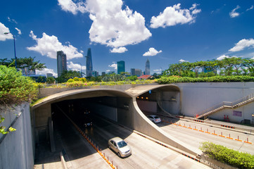 Thu Thiem tunnel is the tunnel over Sai gon river  in Ho Chi Minh City, Vietnam 