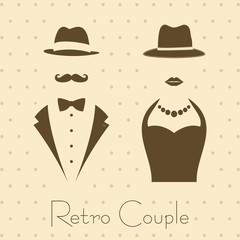Gentleman and Lady in Vintage Style