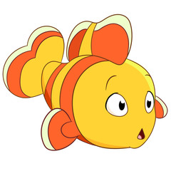 cute clownfish is surprised