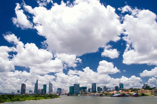Skyscrapers business center in Ho Chi Minh City, Vietnam 