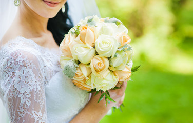 Naklejka premium wedding bouquet roses