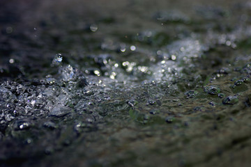 texture water with bubbles close-up