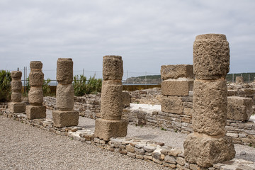 restos arqueológicos de la antigua ciudad Romana de Baelo Claudia en Tarifa, Cádiz, Andalucía
