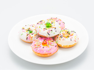 Fresh homemade colorful donuts(mini size)