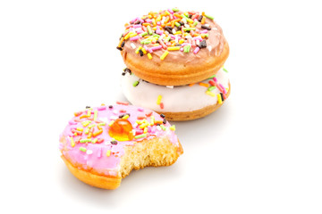 Fresh homemade colorful donuts(mini size)