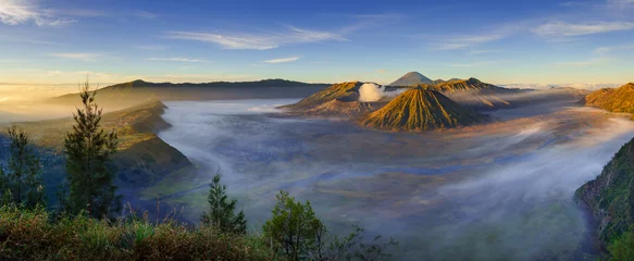 Wall murals Indonesia Bromo volcano at sunrise, East Java, Indonesia