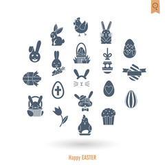 Fototapeta premium Celebration Easter Icons