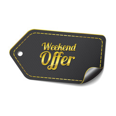 Weekend Offer golden Vector Icon Design
