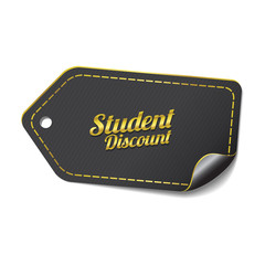 Student Discount golden Vector Icon Design