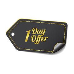 1 day Offer golden Vector Icon Design