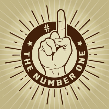 Vintage Retro The Number One Hand Seal